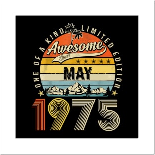 Awesome Since May 1975 Vintage 48th Birthday Posters and Art